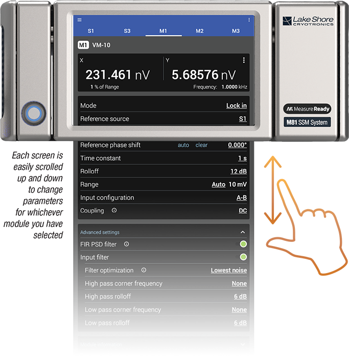 m81-ssm-instrument-scroll Setting panels on the M81 instrument scroll
